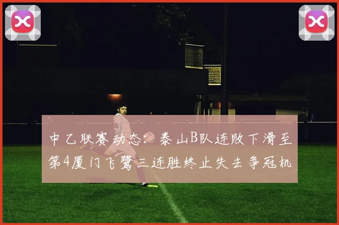 中乙联赛动态：泰山B队连败下滑至第4厦门飞鹭三连胜终止失去争冠机会
